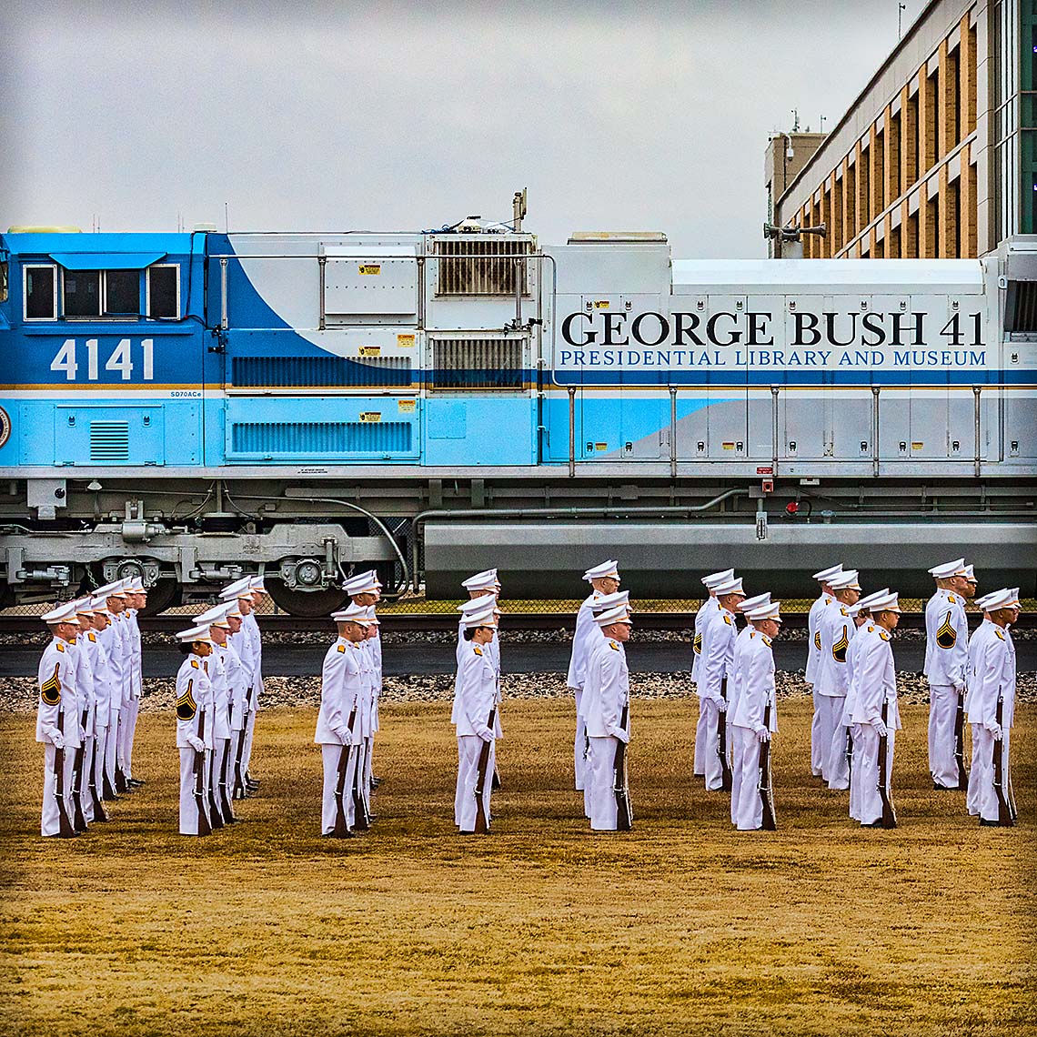 UPRR George H. W. Bush funeral at Texas A&M  by Scott Dobry Pictures photographer in Omaha, Nebraska