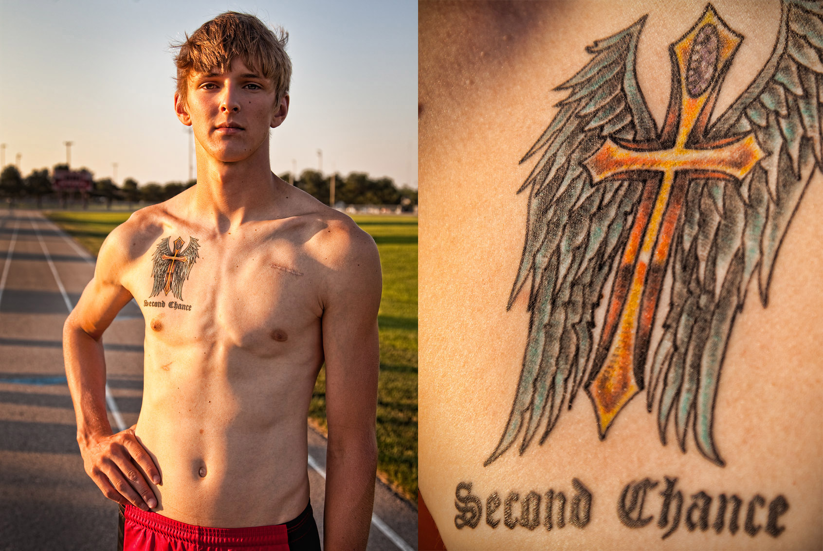 Cale Buhr, track runner and  heart patient with a 2nd chance.  by Scott Dobry Pictures photographer in Omaha, Nebraska