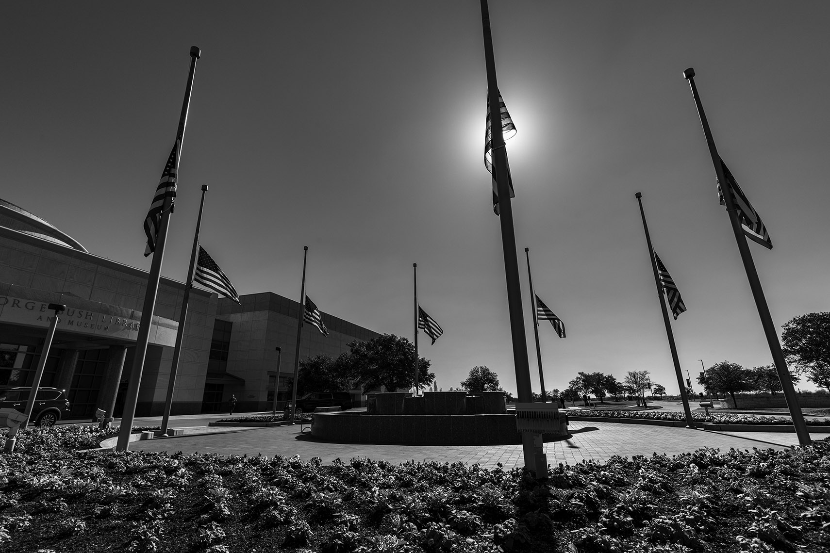 Library at George H. W. Bush funeral at Texas A&M  by Scott Dobry Pictures photographer in Omaha, Nebraska